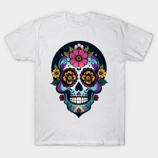 Floral Day of the Dead Skull T-Shirt